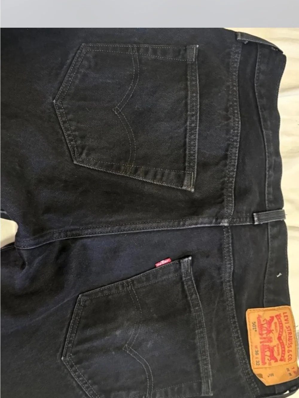 Men's Black 501 Levi Jeans